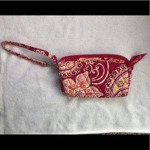 Vera Bradely wristlet. Raspberry & yellow floral
